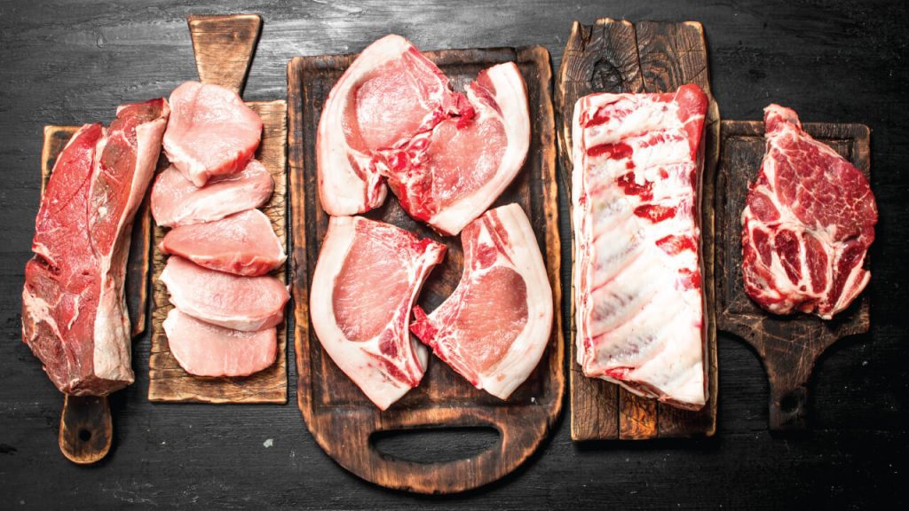 tipos de cortes de carne suína